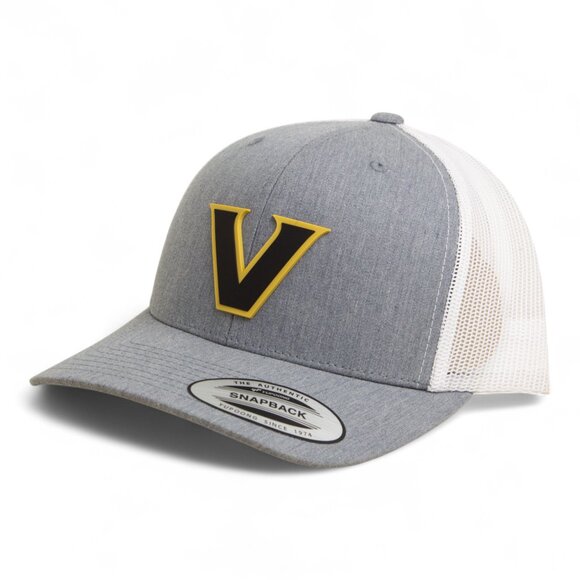 Vanderbilt Commodores Black YP Snapback Hat- Heather Grey/ White - Picture 2 of 3